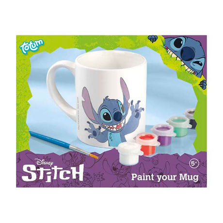 Taza para colorear Totum Disney Stitch - Juego de manualidades Taza de cerámica incl. pintura y pincel - consejo de regalo juguetes niñas y niños manualidades lilo stitch