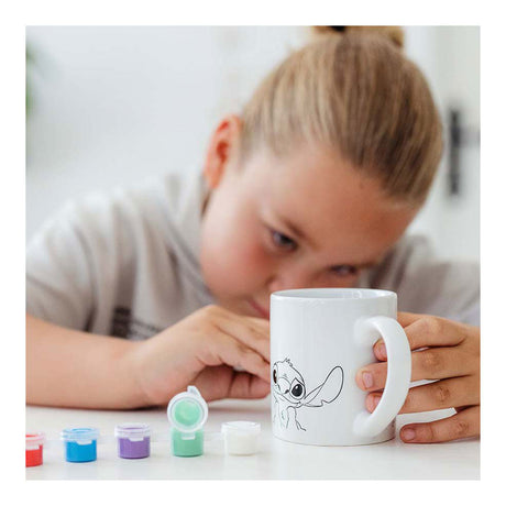 Taza para colorear Totum Disney Stitch - Juego de manualidades Taza de cerámica incl. pintura y pincel - consejo de regalo juguetes niñas y niños manualidades lilo stitch
