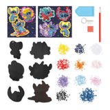 Totum Disney Stitch 3 en 1 set de manualidades xl - pulseras, moldes de yeso, pintura de diamantes, imanes y llaveros - juguetes creativos, consejos de regalo, manualidades para niños y niñas a partir de 5 años