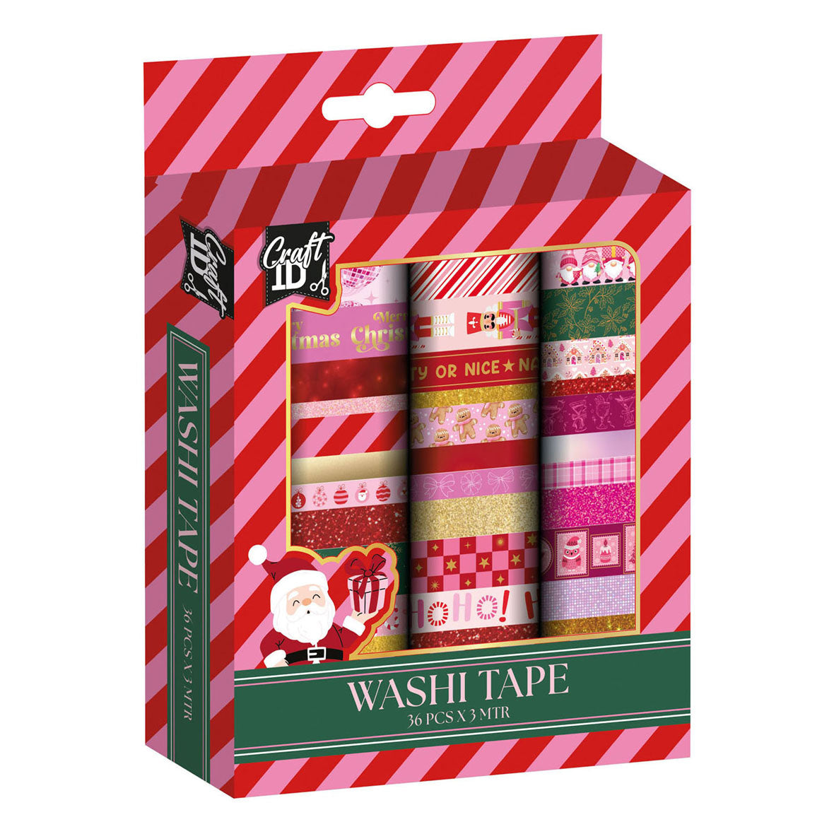 Creative craft group washi tape kerstmis set 3m - 36dlg.