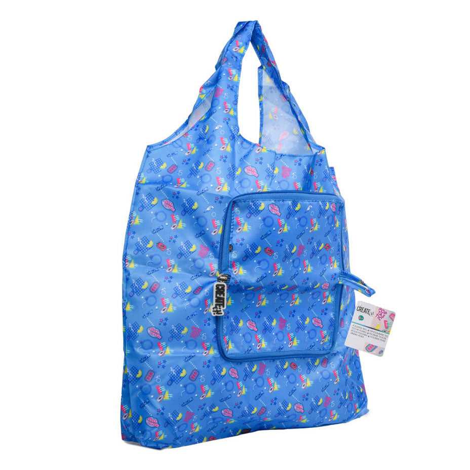 ¡Créalo! bolso de compras plegable poptastic - azul