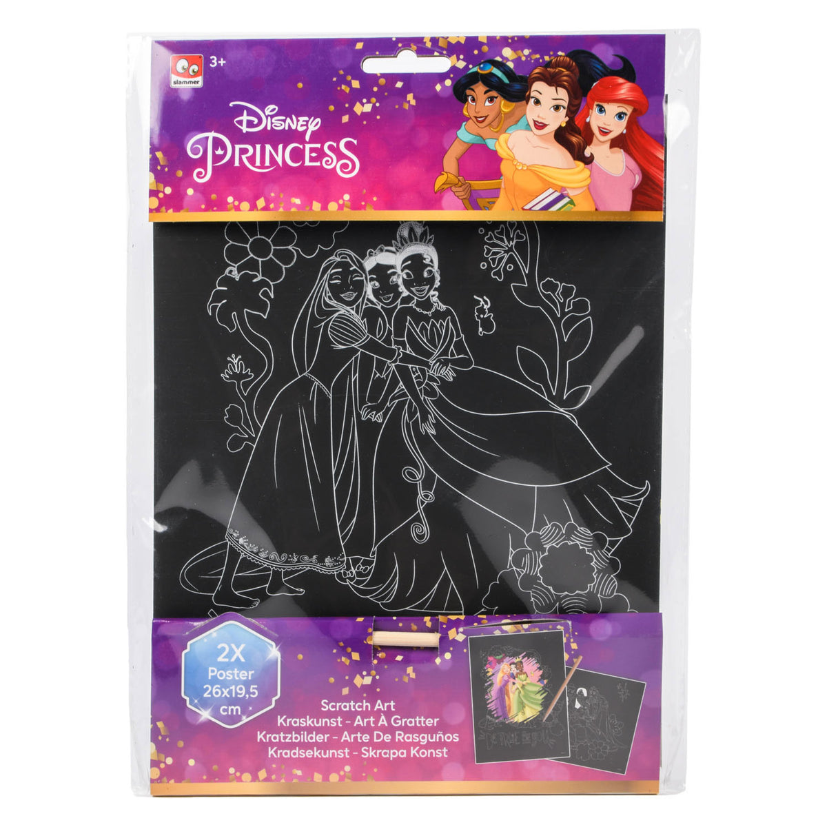 Canenco arte para rascar princesas de disney, 2 piezas.
