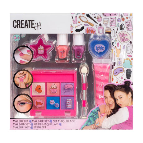 ¡Créalo! set de maquillaje de belleza rosa lila