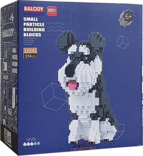 Perro schnauzer Balody con nanobloques mini bloques de construcción lego 934 piezas