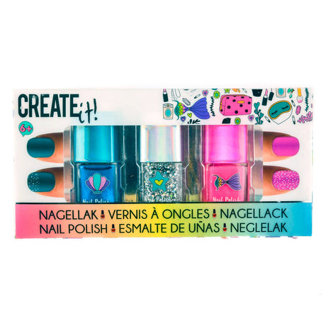 ¡Créalo! Esmalte de uñas de belleza con purpurina, 3 uds.