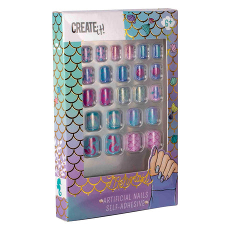 ¡Créalo! uñas artificiales sirena autoadhesivas