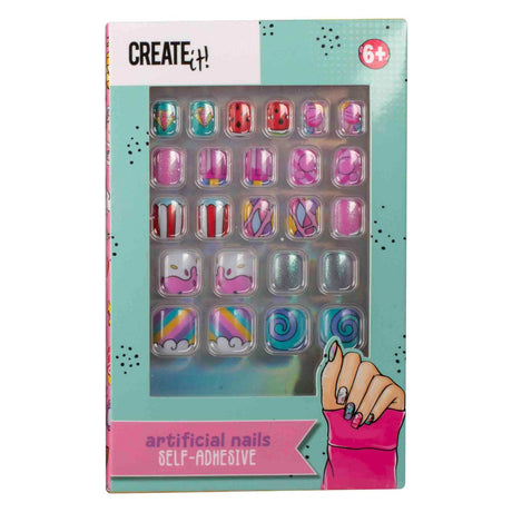 ¡Créalo! Candy explosión uñas postizas autoadhesivas