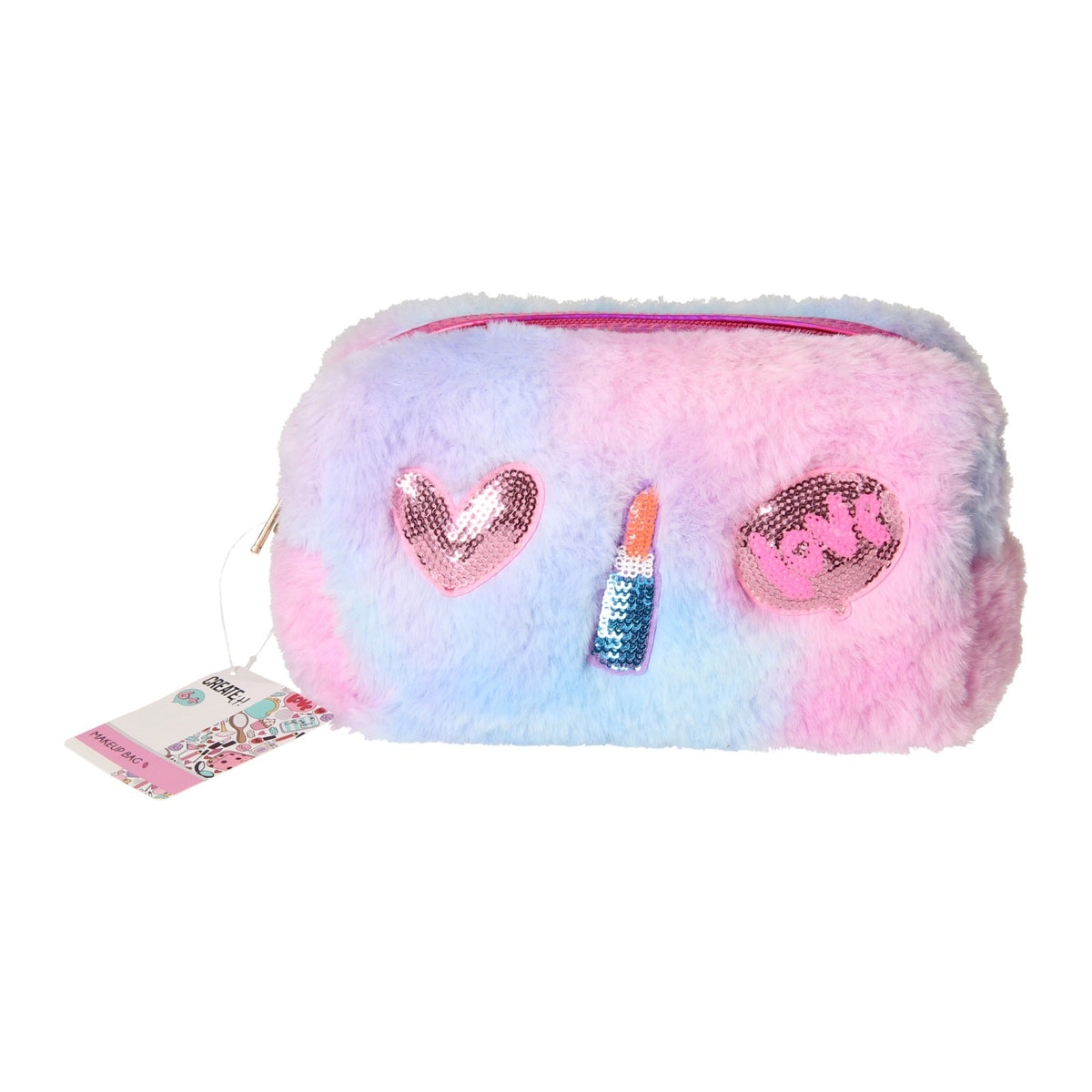 ¡Créalo! bolsa de maquillaje peluda