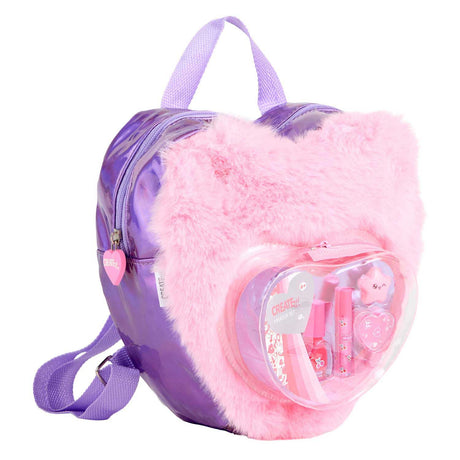 ¡Canenco lo crea! maquillaje de belleza en mochila esponjosa amor rosa