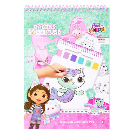 Libro del juego de pintura al agua para casa de muñecas de Canenco Gabby - incl. cepillo