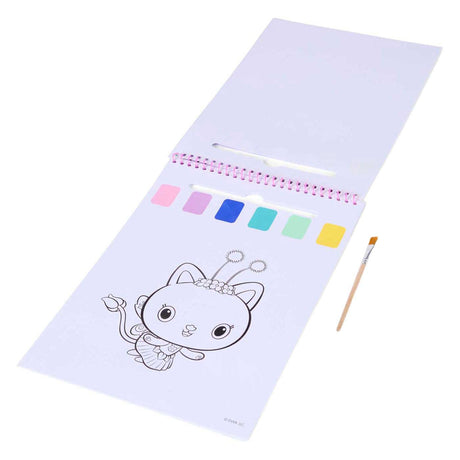 Libro del juego de pintura al agua para casa de muñecas de Canenco Gabby - incl. cepillo