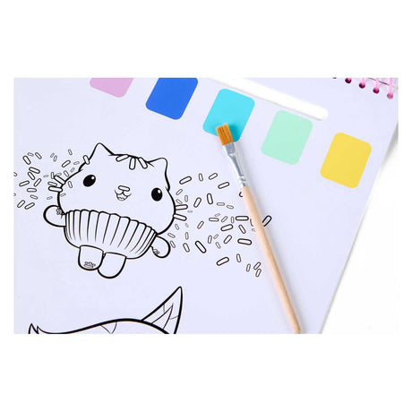 Libro del juego de pintura al agua para casa de muñecas de Canenco Gabby - incl. cepillo