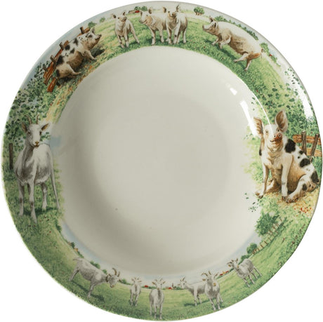 Wiebe van der Zee Wiebe's Farm plato hondo cabra cerdo ø23cm caja 6 piezas porcelana