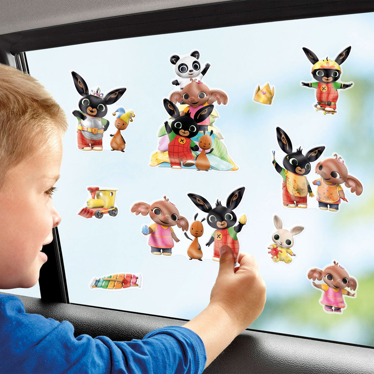 Totum bing pegatinas para ventanas, pegatinas móviles no permanentes con fondo de juego - juguetes educativos para niños a partir de 3 años - juguetes bambolino