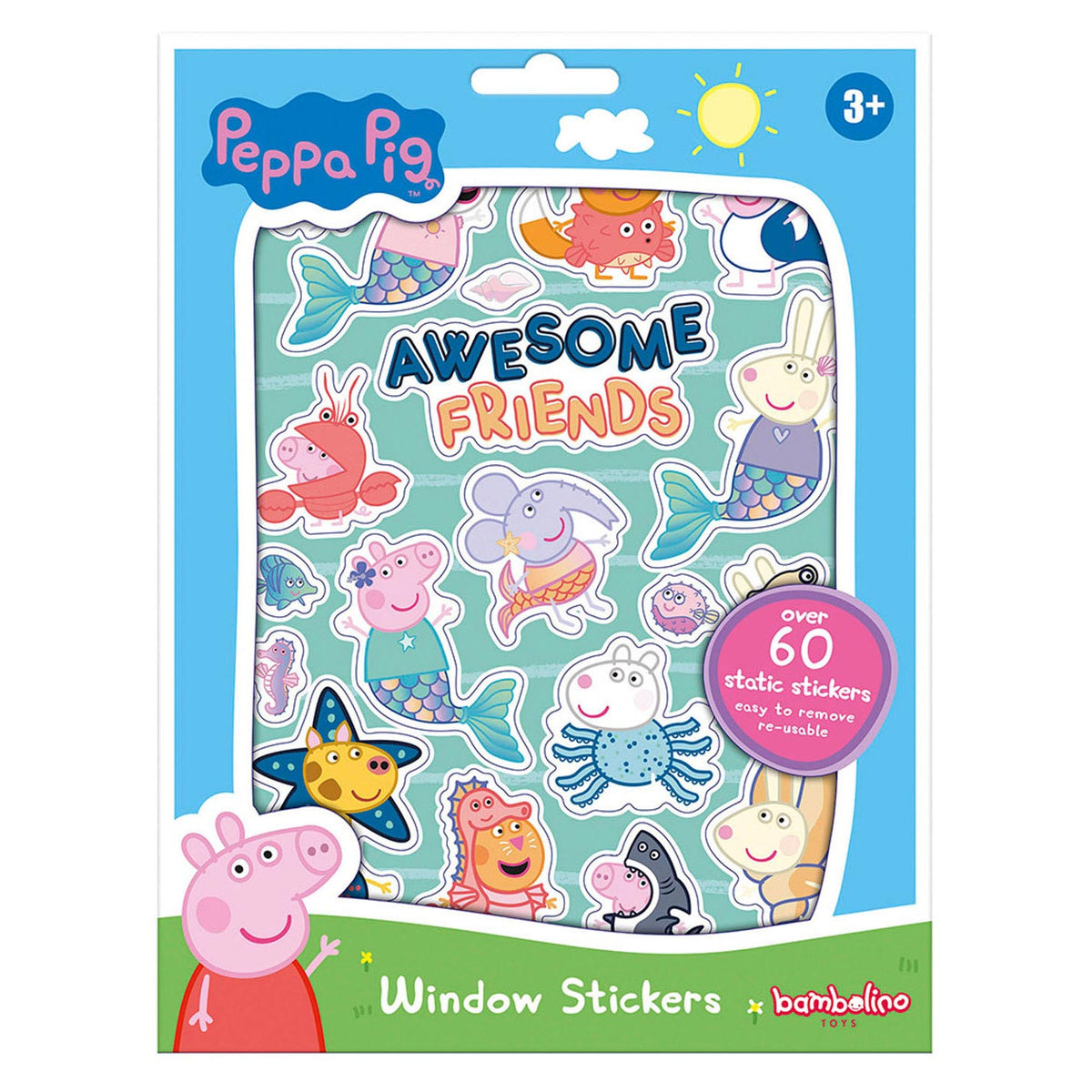 Bambolino juguetes peppa pig pegatinas para ventanas