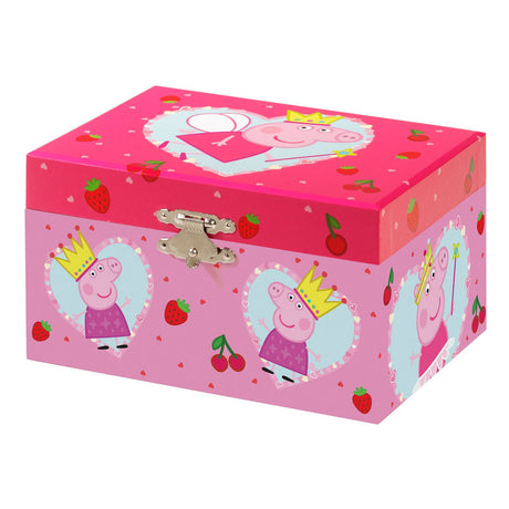 Bambolino peppa pig joyero, joyero, caja de música - con peppa bailarina giratoria y espejo - juguetes para niños pequeños y preescolares a partir de 3 años - consejo de regalo