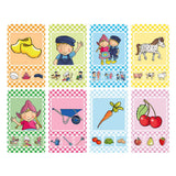 Cuarteto Bambolino fien teun - tema de la granja, consejo de regalo de juego educativo - 32 cartas, 8 cuartetos - a partir de 3 años - juguetes