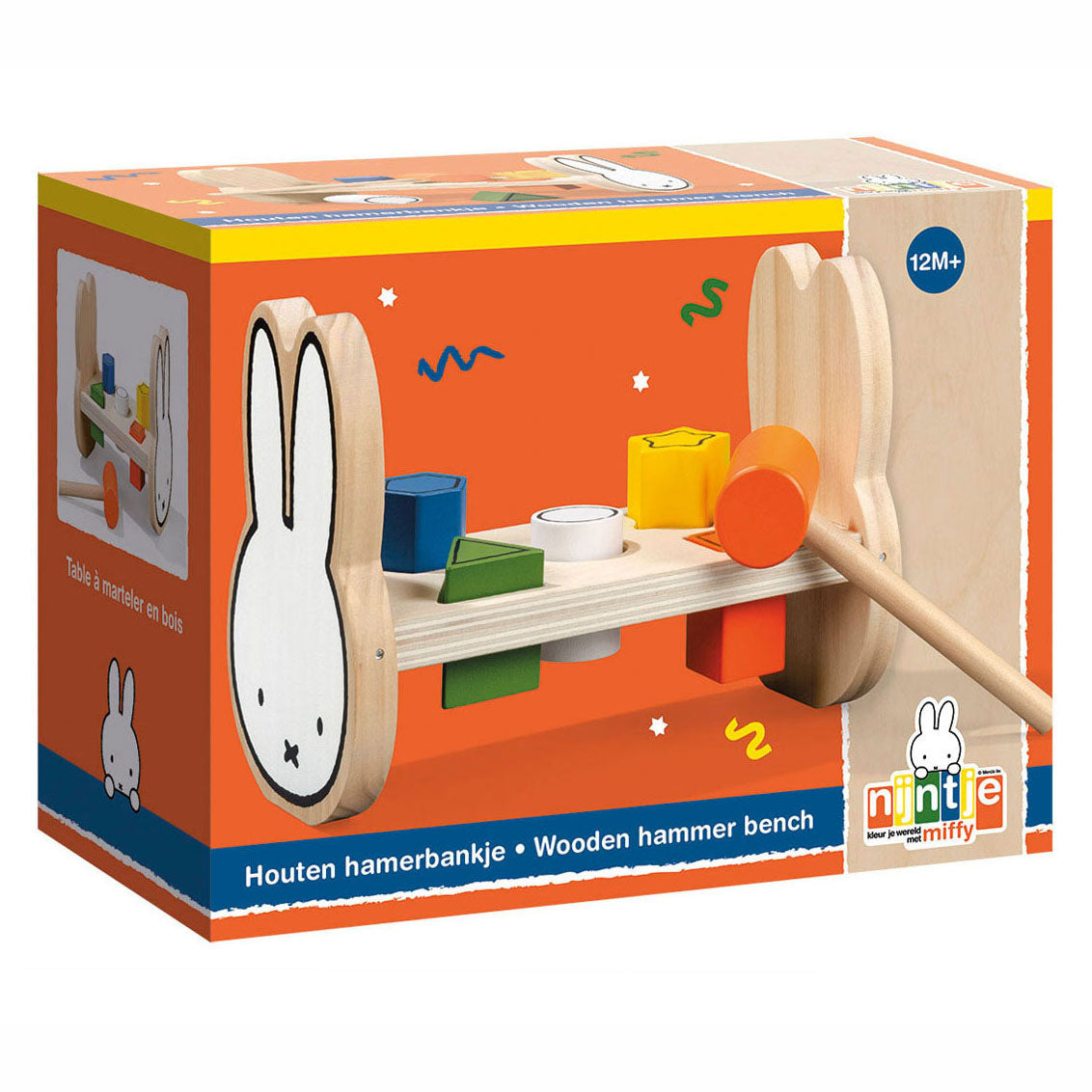 Bambolino juguetes Miffy banco martillo madera