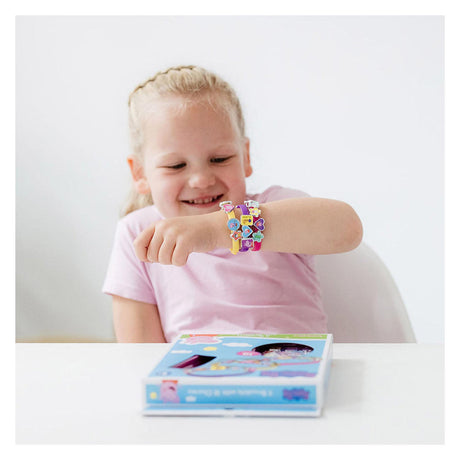Pulsera bambolino peppa pig set de 3 pulseras deslizantes con 18 dijes - juguetes junior a partir de 3 años niño pequeño