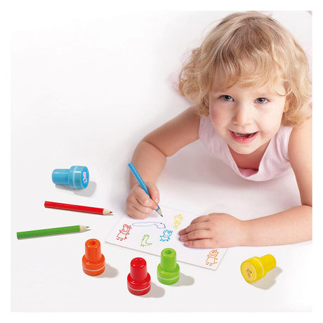 Totum peppa pig set de manualidades creativas con sellos, lápices y pegatinas - juguetes educativos manualidades creativas junior manualidades de estampado