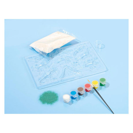 Totum Dinosaur Junior Set de manualidades, yeso y pintura, modelo Dino Forever, pintura, incluye yeso, 6 colores de pintura, consejo de regalo para niños