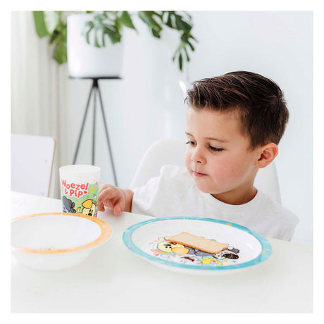 Juego de comedor Bambolino woezel pip, 3 piezas.