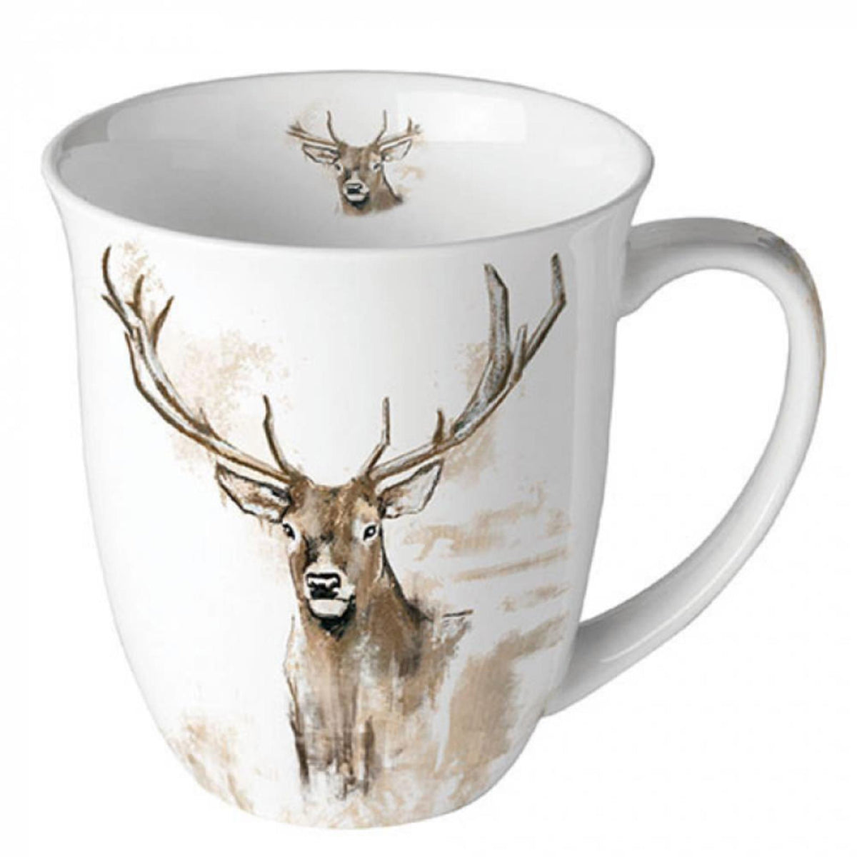 Taza ambiente 400ml astas porcelana dia10x10,5cm