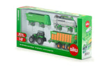 Siku 1848, tractor deutz agrotron x720 con juego de colgadores de carga joskin, escala 1:87, metal plástico