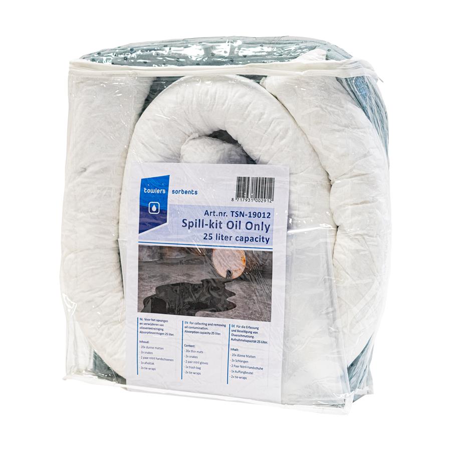 Kit de aceite de absorción en estuche de transporte.
