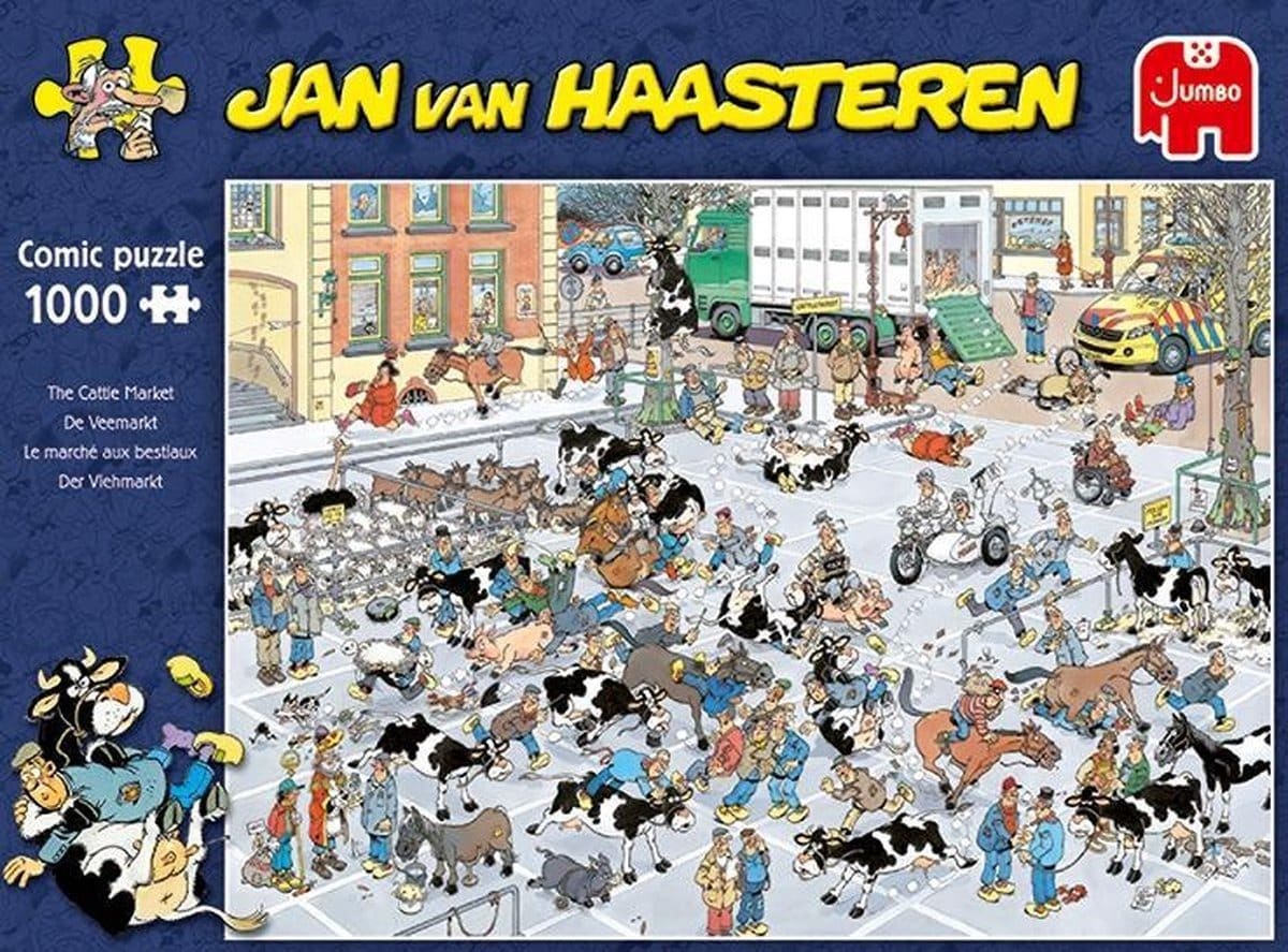 Puzzle jumbo Jan van Haasteren el mercado de ganado 1000 piezas