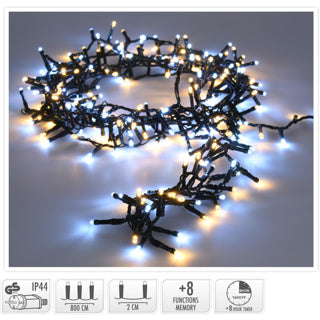 Sin marca microcluster 400led 8mtr ww | 2 piezas
