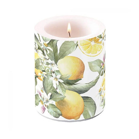 Vela ambiente pequeña limoni ø7,5xh8cm