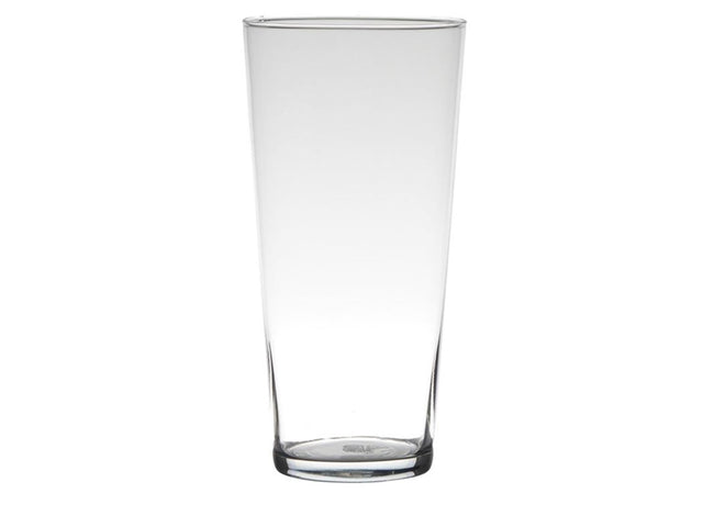 Jarrón de cristal Hakbijl Essentials cristal cónico ø16xh29cm