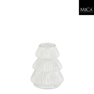 Candelabro Edelman árbol blanco - h8xd6.5cm | 4 piezas