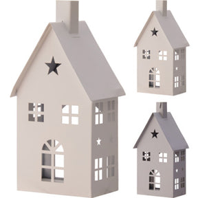 Portavelas casa 18cm 2ass | 6 piezas
