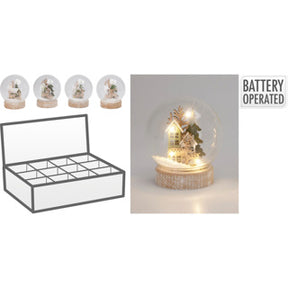 Casa de bolas de agua led 11cm 4ass d
