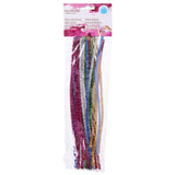 Edco craft line alambre de chenilla 30 piezas - limpiapipas colores brillantes - alambre artesanal flexible - hobby y uso creativo - 30 cm - 6 colores
