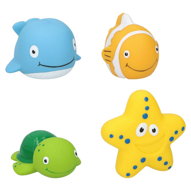 Eddy Toys juguetes de baño animal marino (4 piezas)