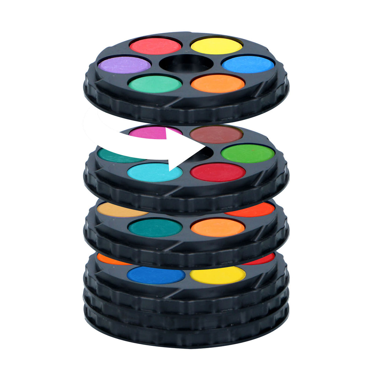 Set de acuarelas redondo, 36 uds.