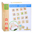 Juego de notas de marionetas de madera de contraste, 20 uds.