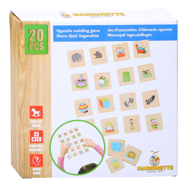 Juego de notas de marionetas de madera de contraste, 20 uds.