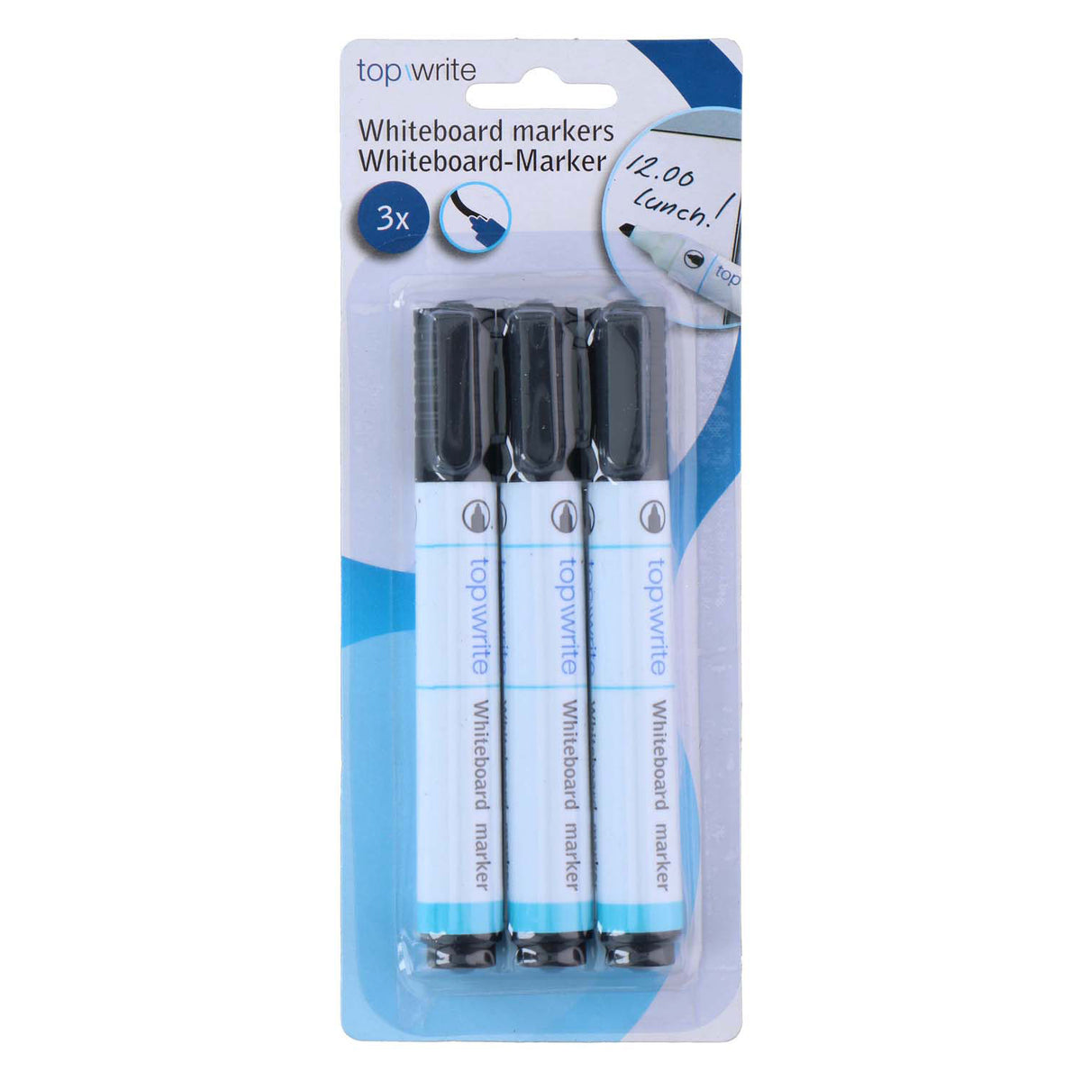 Marcador de pizarra negro, 3 uds.