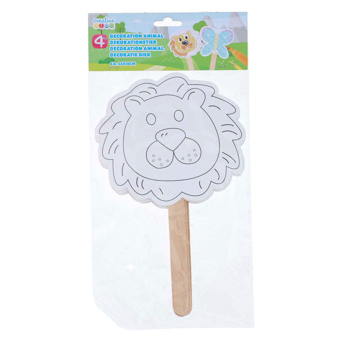 Máscaras decorativas con mango de madera, 4 uds.