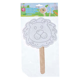 Máscaras decorativas con mango de madera, 4 uds.