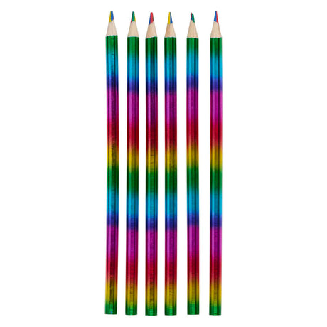 Lápices de colores arcoíris 4 en 1, 6 uds.