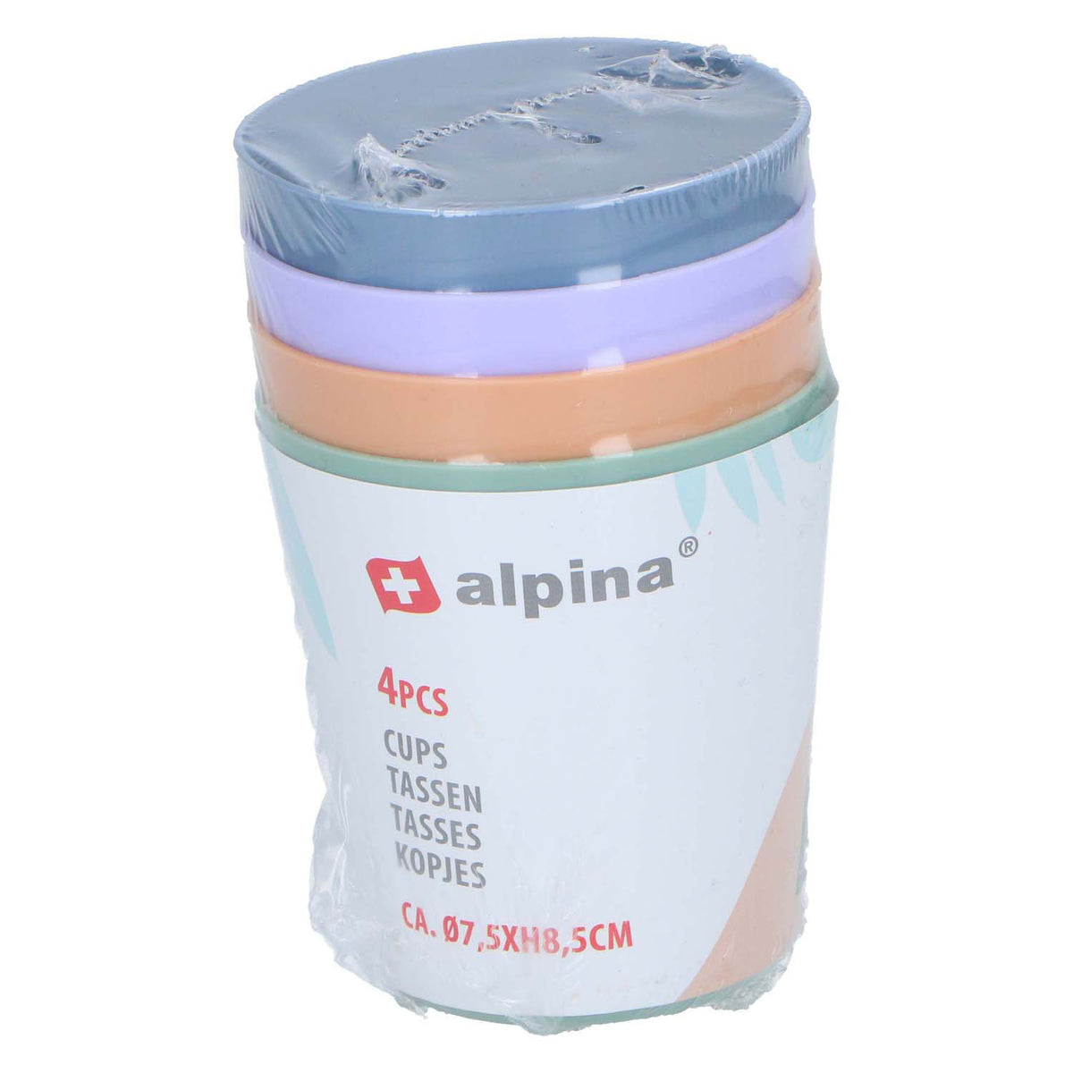 Tazas de colores, 4 uds.