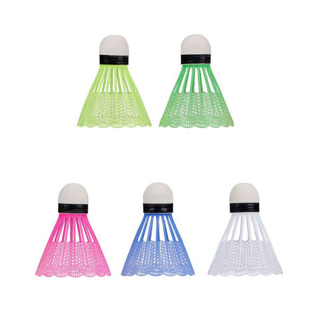 Eddy Toys Lanzaderas de bádminton - 5 piezas - Volantes de bádminton de plástico - Lanzaderas de bádminton de colores - Pelotas de bádminton para entrenamiento y juego recreativo