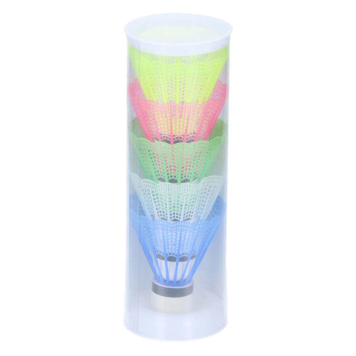 Eddy Toys Lanzaderas de bádminton - 5 piezas - Volantes de bádminton de plástico - Lanzaderas de bádminton de colores - Pelotas de bádminton para entrenamiento y juego recreativo