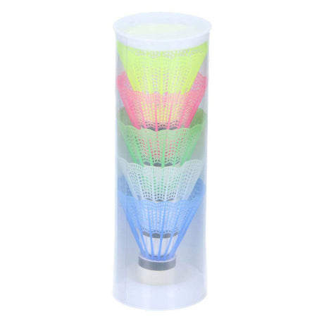Eddy Toys Lanzaderas de bádminton - 5 piezas - Volantes de bádminton de plástico - Lanzaderas de bádminton de colores - Pelotas de bádminton para entrenamiento y juego recreativo