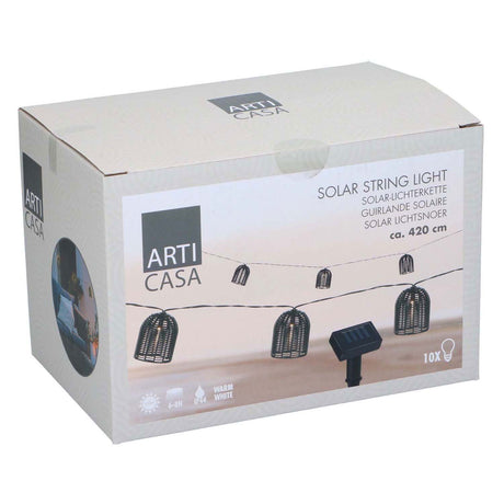 Cable de luz solar negro, 420 cm